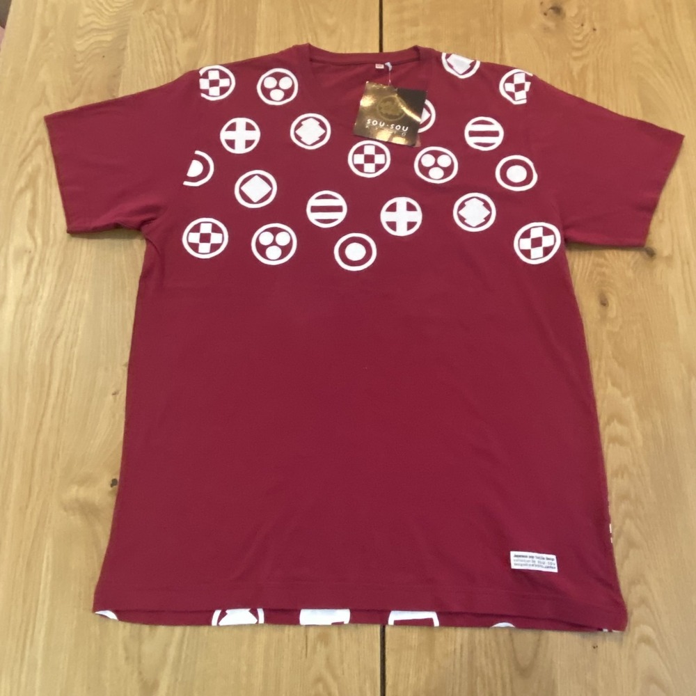UNIQLO NWT UT x SOU SOU  T-Shirt Men's Size large AOP Red White KYOTO